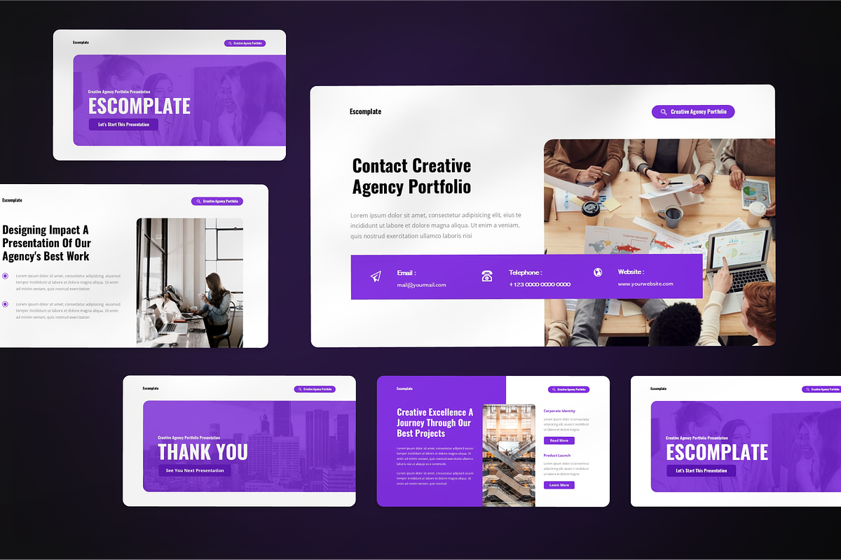 Creative Agency Google Slide, a Presentation Template by SquidPixey (Photo 6 of 7)