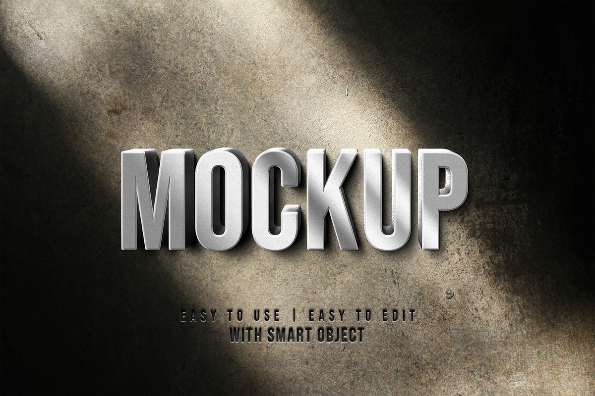 silver 3d sign mockup template, a Product Mockup by yokbisayok (Photo 1 of 3)