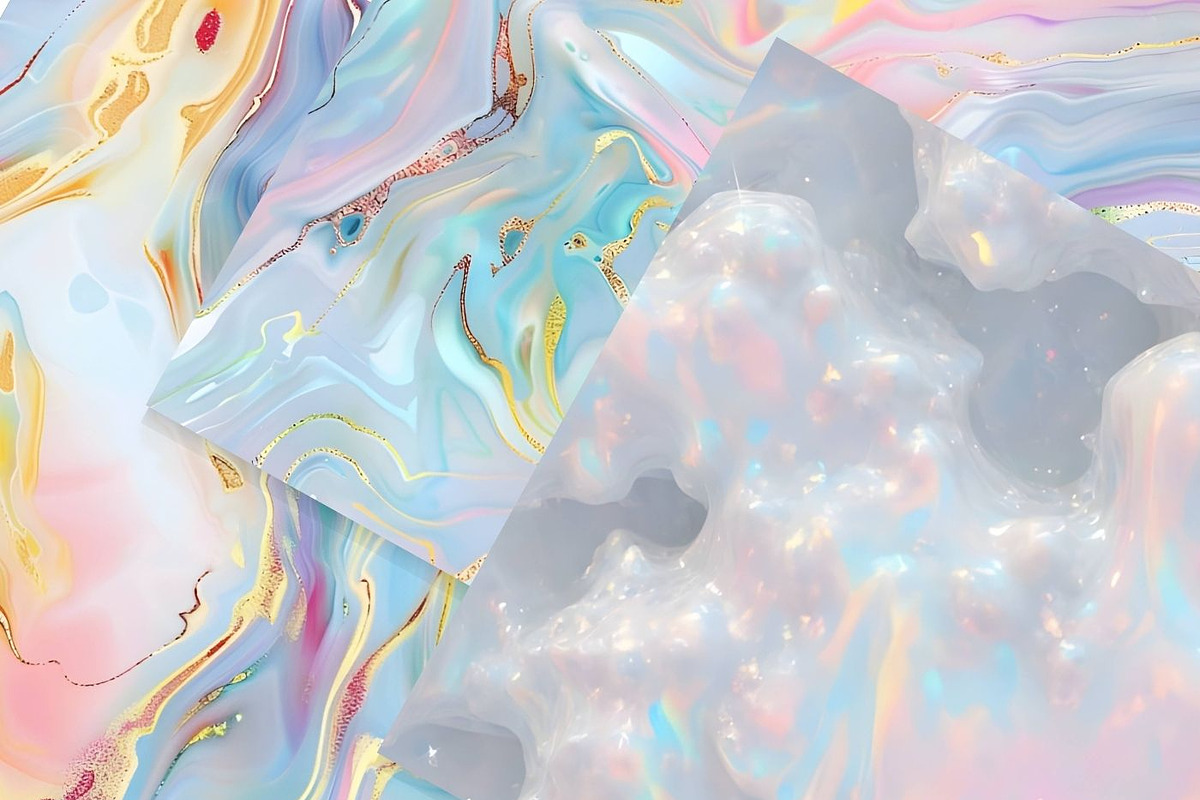 24 Holographic Opal Marble Pattern, a Pattern Graphic by UniqueMe (Photo 17 of 19)