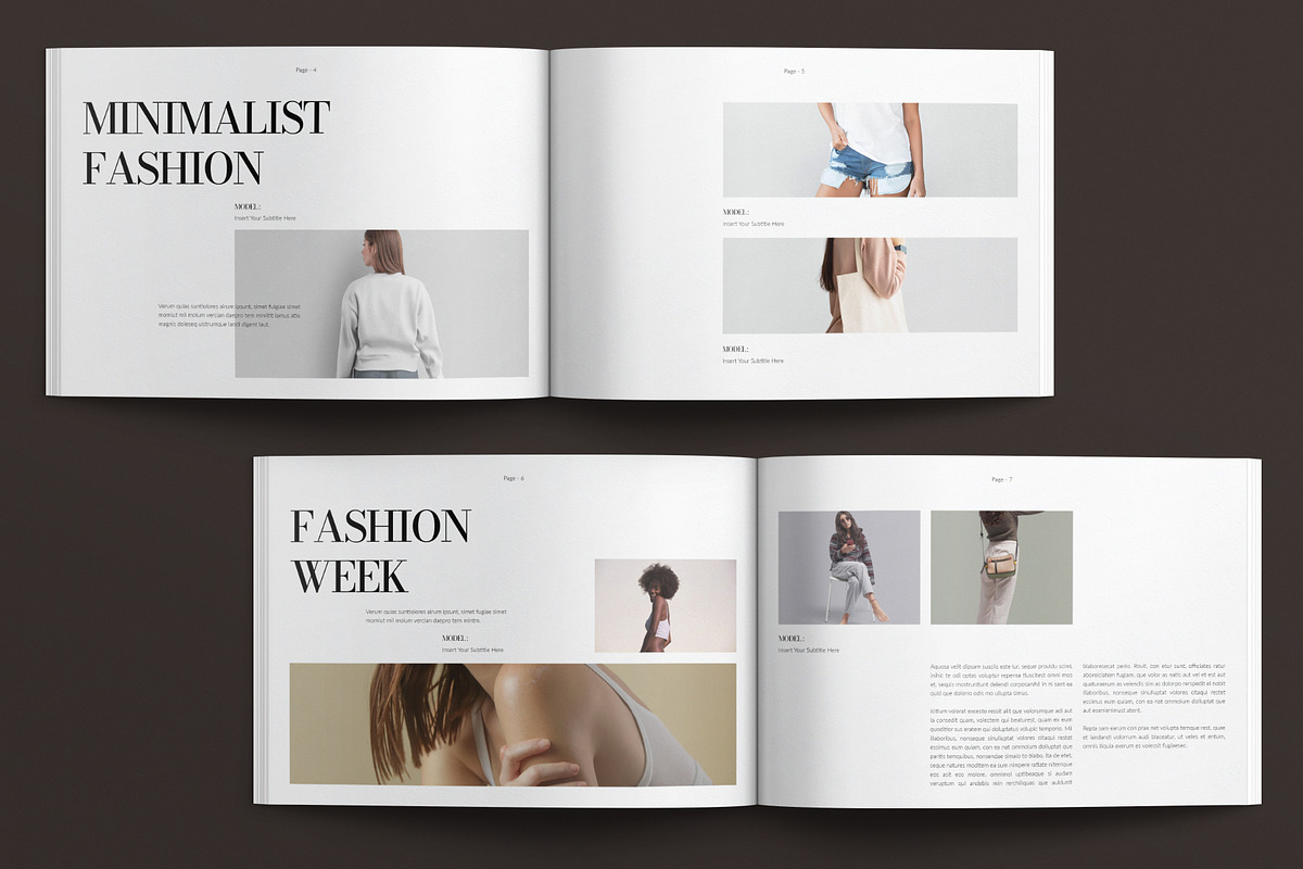 Digital LookBook Template Landscape, a Brochure Template by E-Type (Photo 3 of 7)