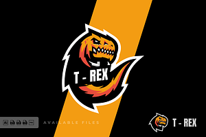 T-rex E- Sport and Sport Logo, a Branding & Logo Template by ivan_artnivora