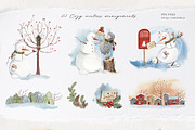 SNOWMANIA Watercolor set, an Illustration by Lemaris (Thumbnail 4 of 6)