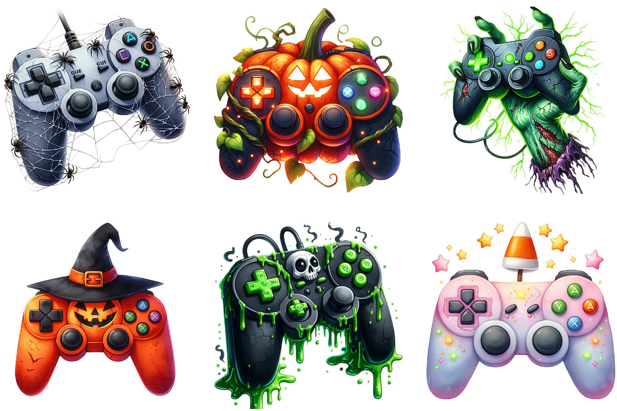 Halloween Gaming Controllers Sublima, an Illustration by DreamArtGraphic (Photo 4 of 5)