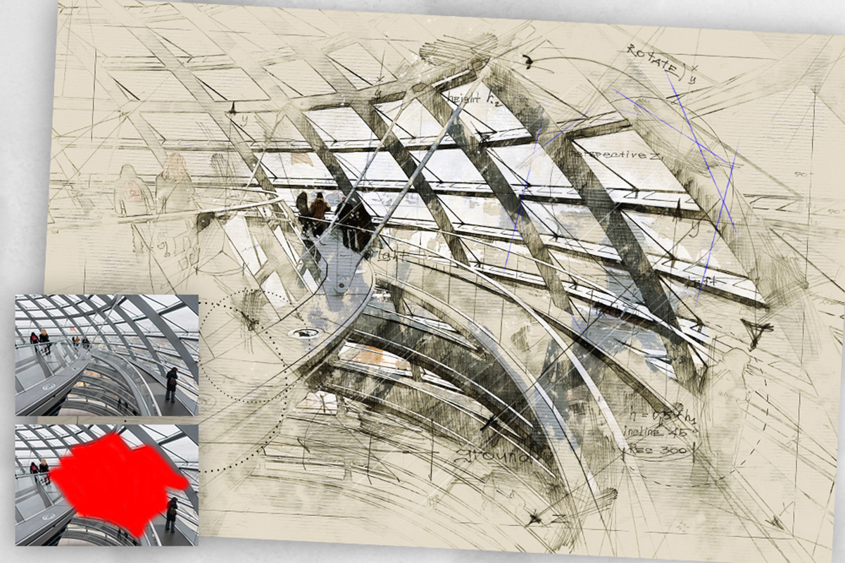 Arch Sketch Photoshop Action, an Action Add-On by GorynArt (Photo 11 of 24)