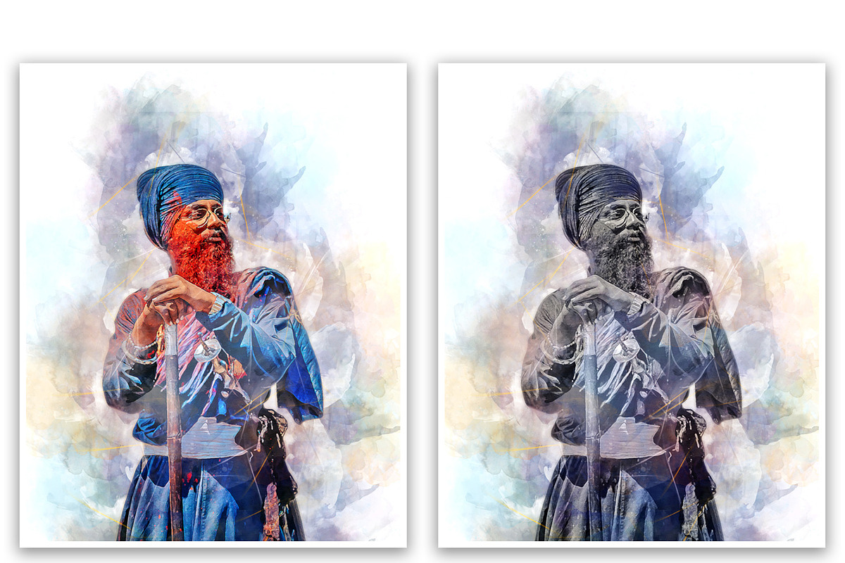 Real Watercolor Photoshop Action, an Action Add-On by Studio Retouch