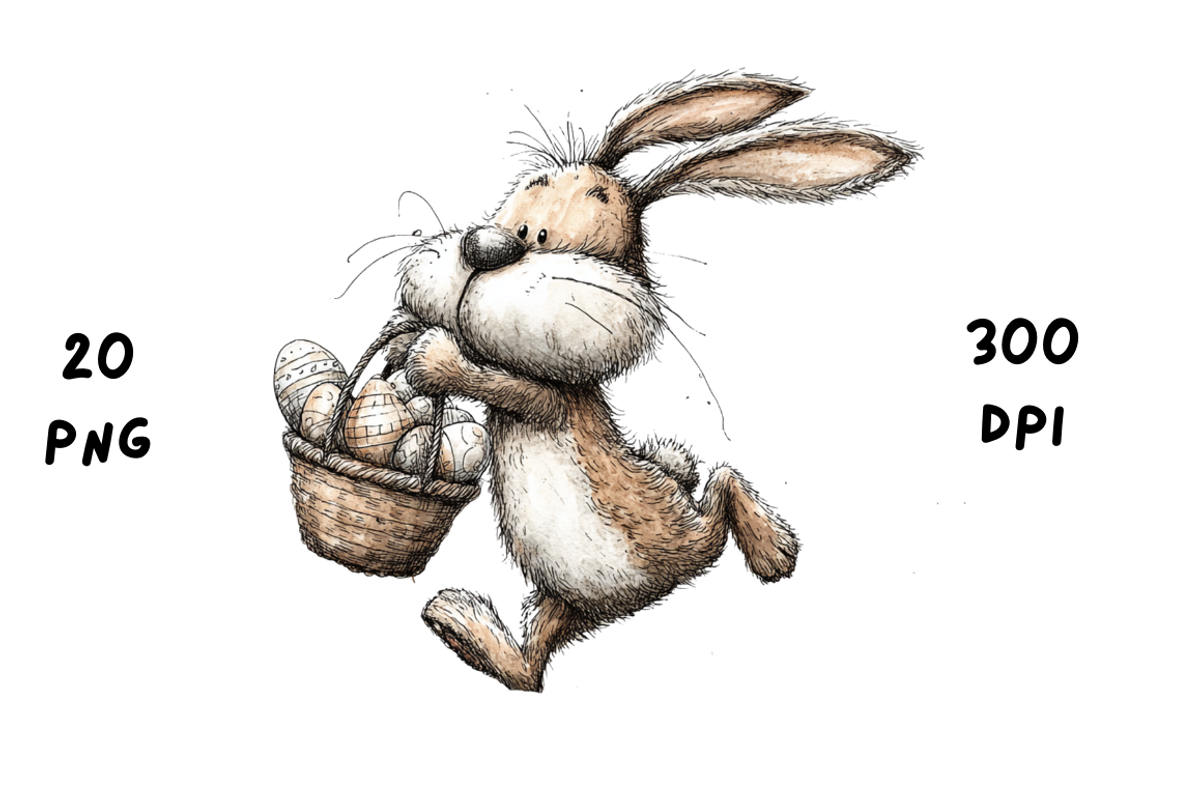 Whimsical Floral Easter Rabbit, an Animal Illustration by GiraffeCreative (Photo 18 of 20)