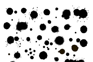 Big Vector Set Of Painted Blots