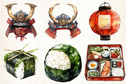 Japanese Culture Clipart Set, an Illustration by DreamCafeArt (Thumbnail 2 of 5)