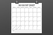 2027 12x12 Monday to Sunday Calendar, a Stationery Template by Running With Foxes (Thumbnail 3 of 5)