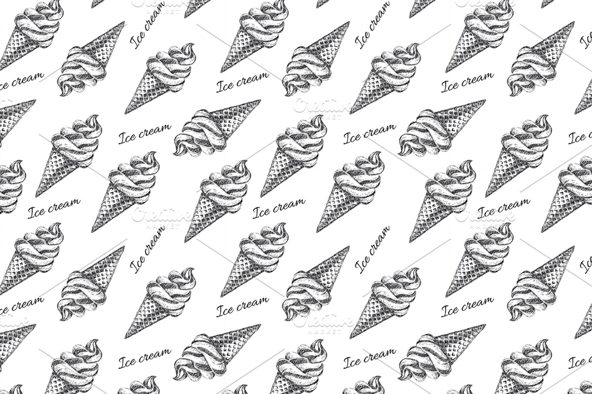6 Ice Cream Patterns preview 3