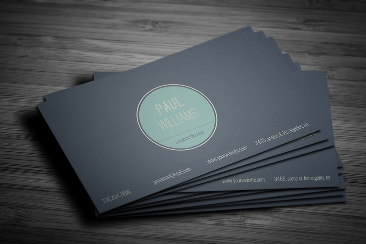 Minimal Corporate Business Card V5, a Business Card Template by PSD Storm (Photo 2 of 10)