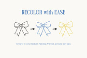 Hand Drawn Whimsical Bow Clipart, a Decorative Illustration by Hello Holly Studio (Thumbnail 7 of 10)