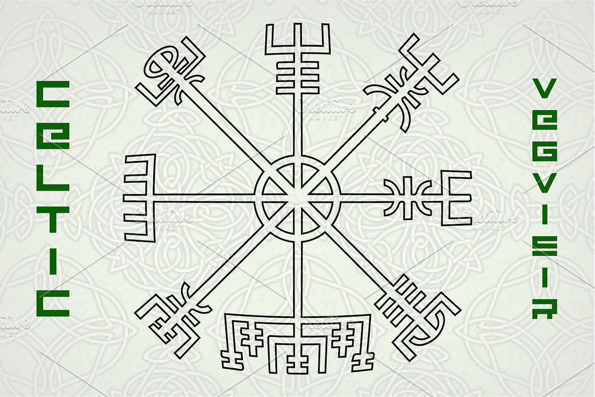 Vegvisir Viking Compass Nordic Runic, an Object Graphic by GraphicRedStudio (Photo 5 of 7)
