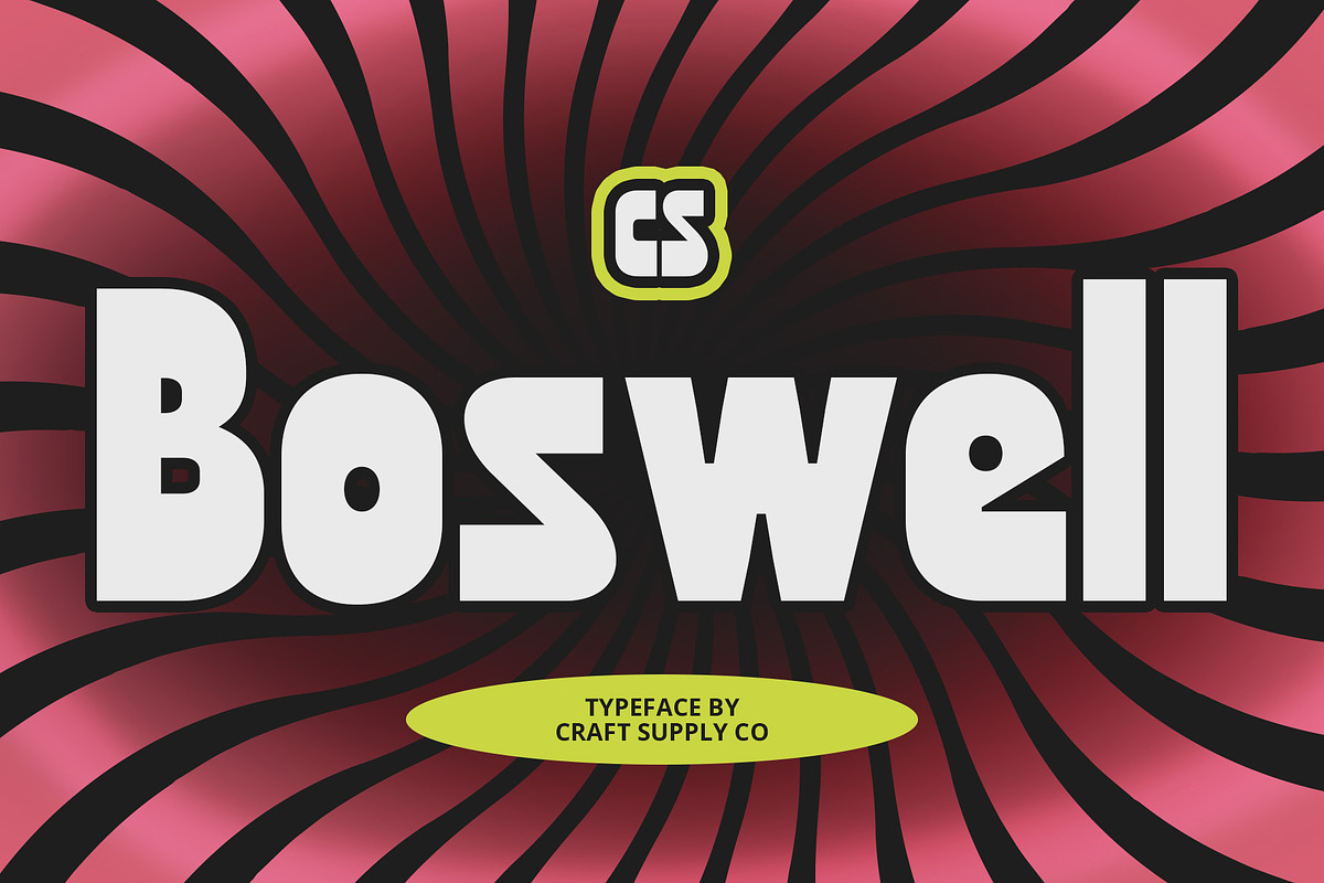 CS Boswell – Bold Font, a Sans Serif Font by Craft Supply Co. (Photo 1 of 16)