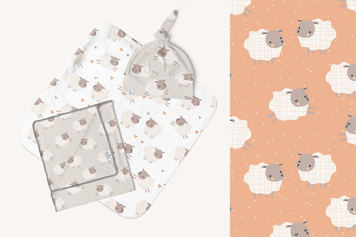 La-La-Lambs pattern collection, a Pattern Graphic by SurfaceStories (Photo 7 of 8)