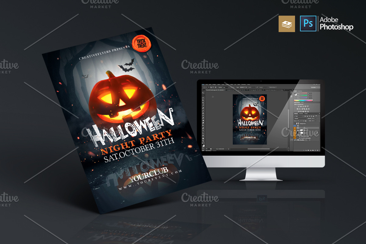 Halloween Party Flyer, a Flyer Template by Rome B Creation (Photo 2 of 2)