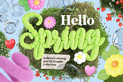 Hello Spring - 3D Lettering Set, a Graphic by LarysaZabrotskaya