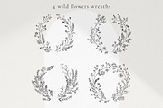 Line Art Wild Flowers Illustrations, a Decorative Illustration by La Petite Line Art (Thumbnail 5 of 12)