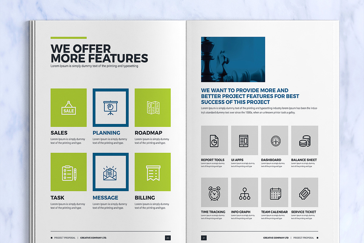MS Word Project Proposal Template, a Stationery Template by ContestDesign