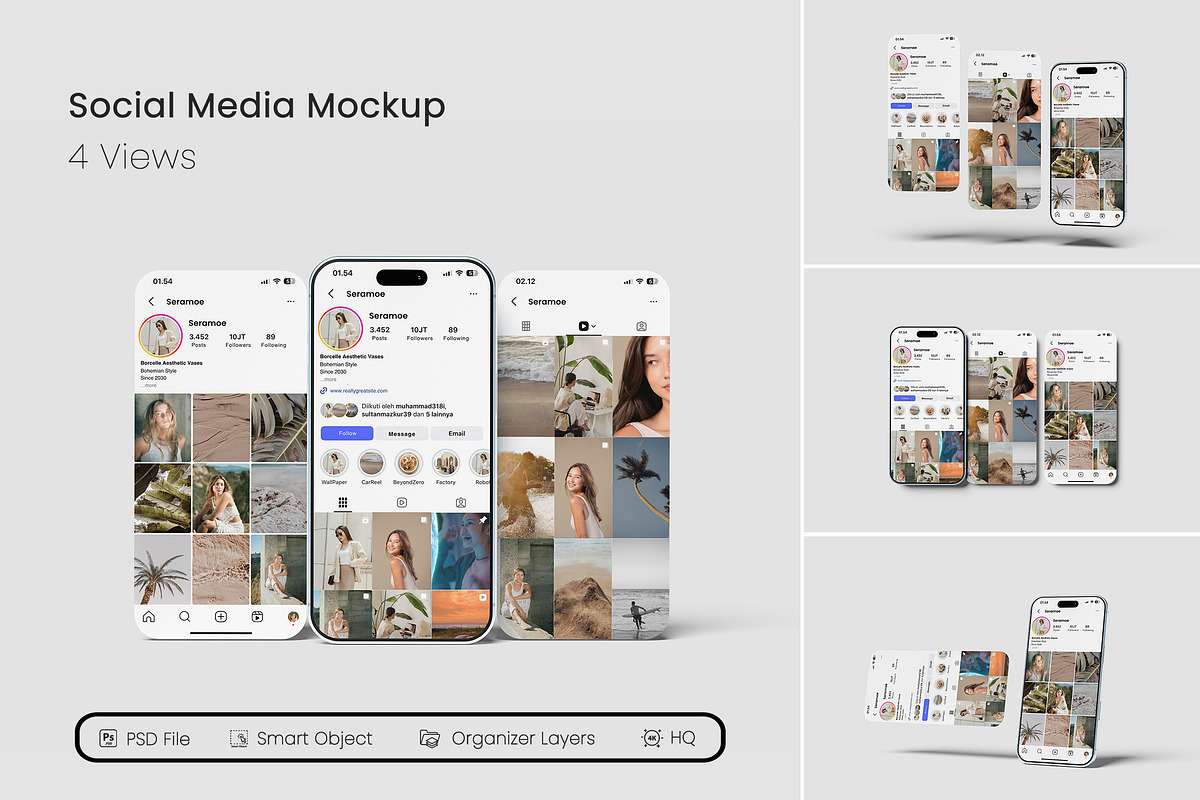 Social Media Mockup Social Media, an iPhone Mockup by seramoe (Photo 1 of 6)