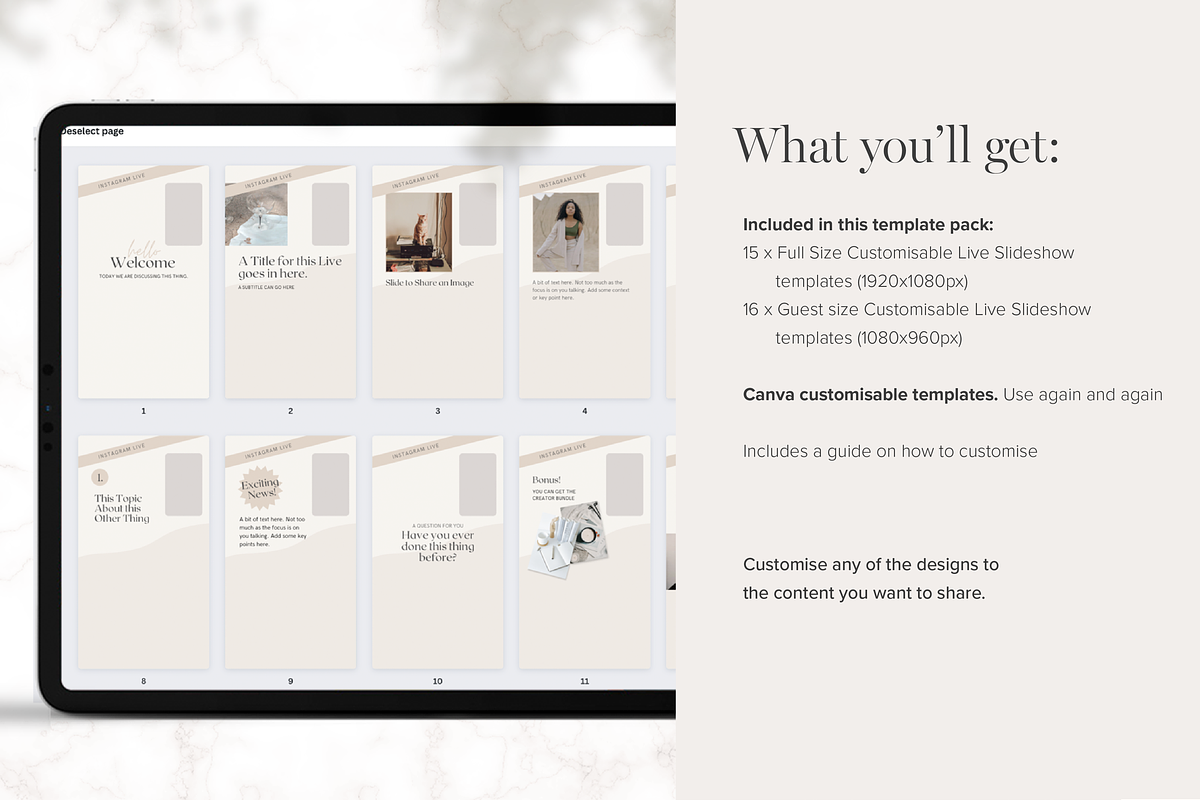 Instagram Live Presentation Template, a Social Media Template by Tabitha Emma (Photo 4 of 7)