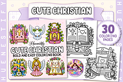Christian Bold & Easy Coloring Book, a Decorative Illustration by HueNestify (Thumbnail 1 of 4)