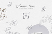Summer botanical line art, a Decorative Illustration by Summer Nightingale Art (Thumbnail 3 of 12)