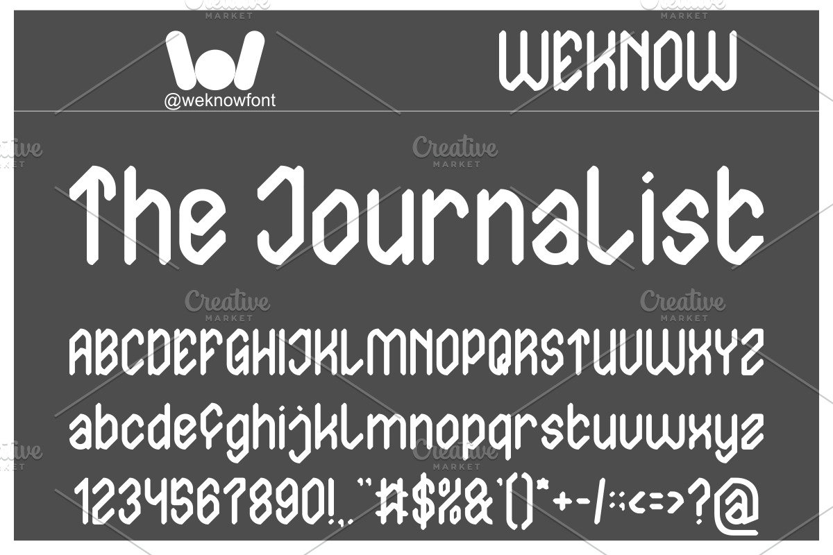 The Journalist Font, a Blackletter Font by weknow (Photo 1 of 8)