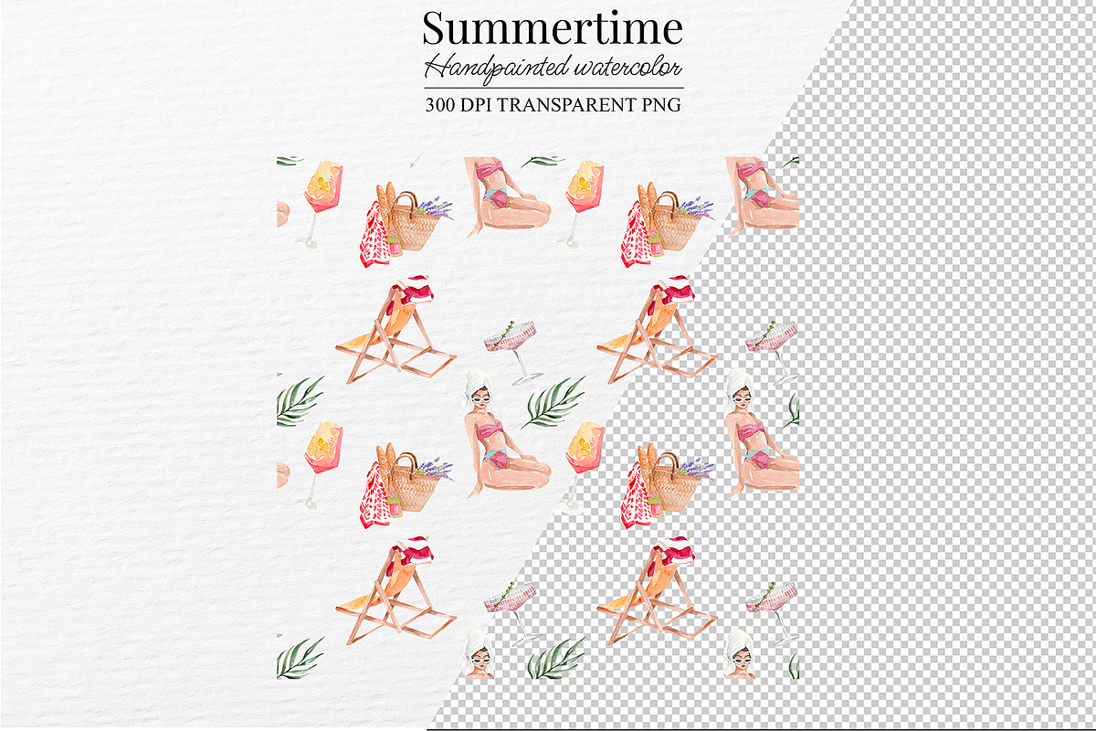 Summertime – Handpainted Watercolor, a Seasonal Illustration by Marine art (Photo 4 of 6)