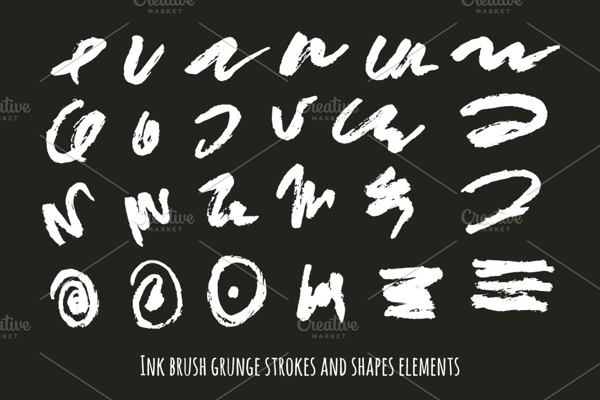 Vector set of brush strokes., a Texture Graphic by DikayaMiau (Photo 2 of 4)