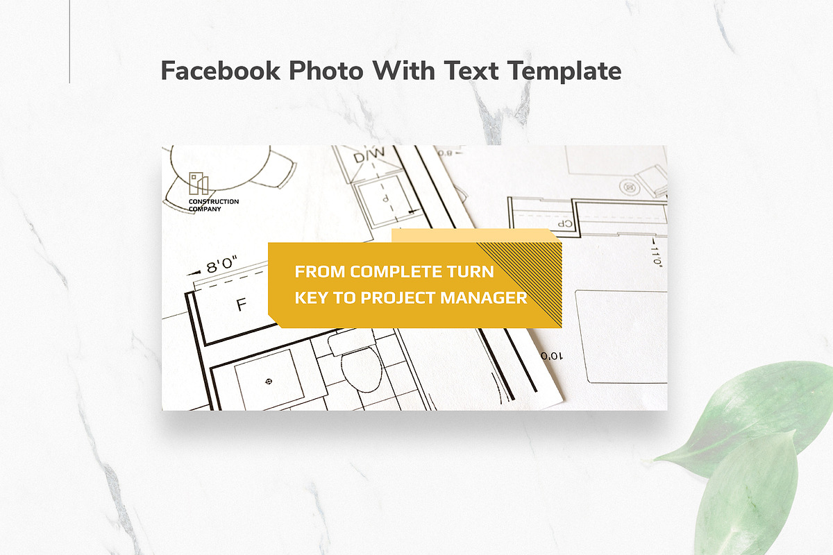 Construction Facebook Materials, a Social Media Template by TemplatesNow!