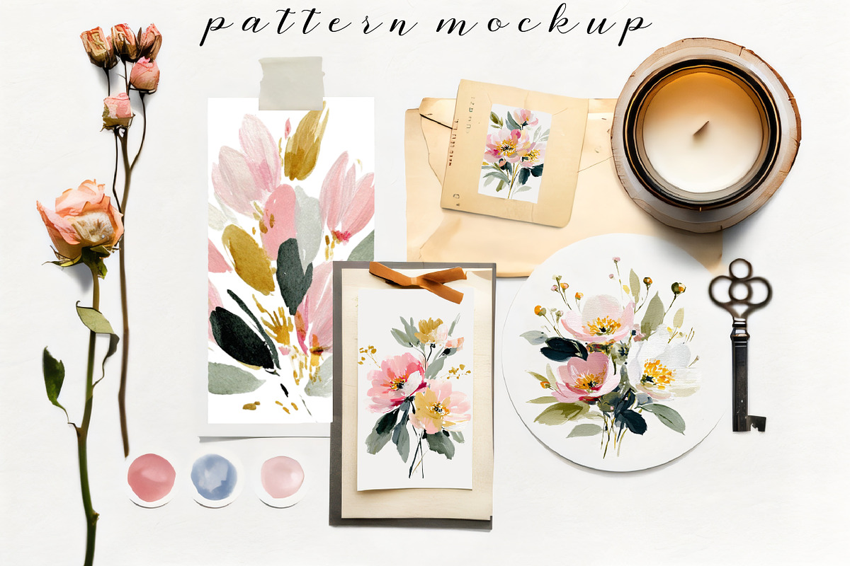 summer garden watercolor clipart, an Illustration by DreamCafeArt (Photo 6 of 8)