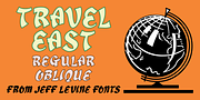 Travel East JNL, a Sans Serif Font by Jeff Levine Fonts (Thumbnail 1 of 5)