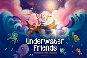 Underwater Friends, an Animal Illustration by Anna Babich (Thumbnail 1 of 6)