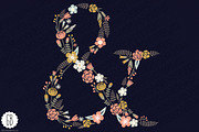 Floral letters, monogram, floral PR&, a Decorative Illustration by GrafikBoutique (Thumbnail 2 of 3)