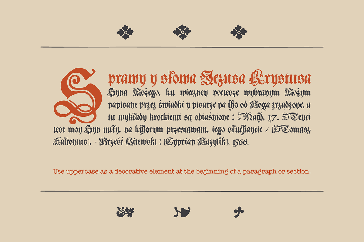 Polish Blackletter Schwabacher font, a Blackletter Font by kaer_shop (Photo 3 of 12)