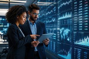 Business team reviews data, a Photo by Beautiful things