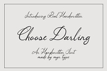 Choose Darling - Romance Handwritten