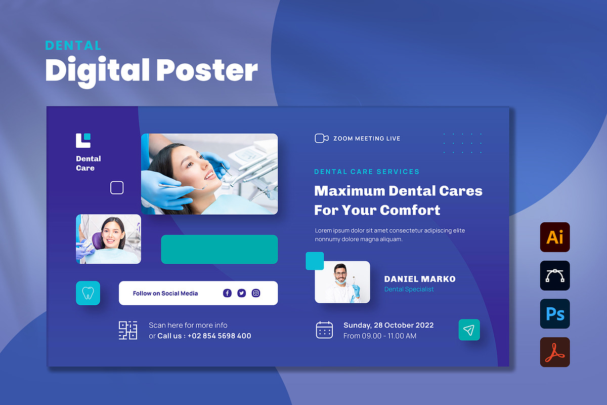 Dental Digital Poster, a Templates & Theme by Rahardi Creative (Photo 1 of 4)