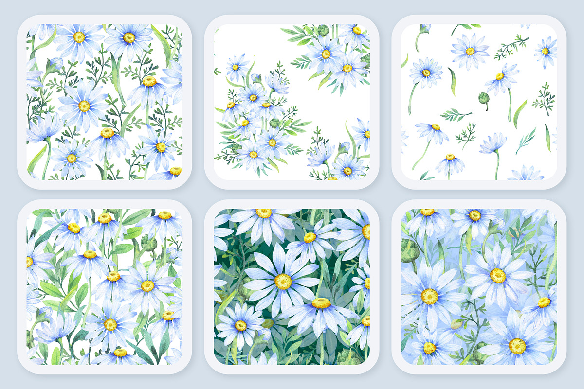 Delicate daisies, a Decorative Illustration by EshaStudio (Photo 5 of 9)