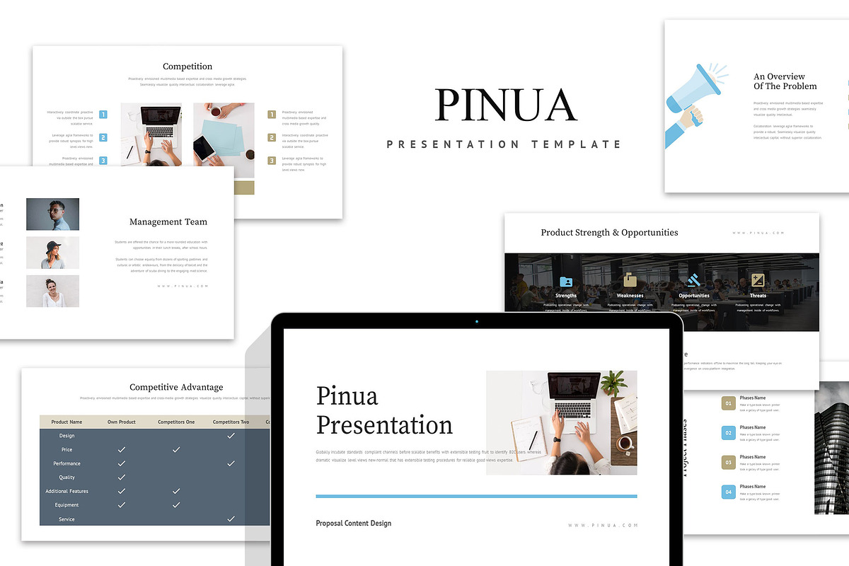 Pinua : Proposal Powerpoint, a Presentation Template by Punkl Camp (Photo 1 of 9)