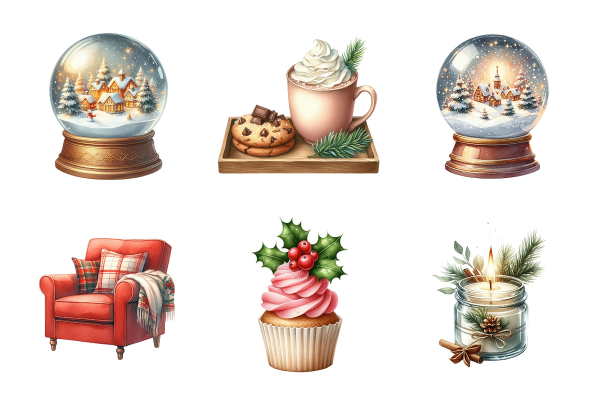 Christmas Afternoon Clipart, an Illustration by Design Market (Photo 2 of 5)