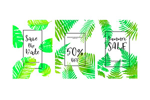 12 Trendy Summer Tropical Leaves