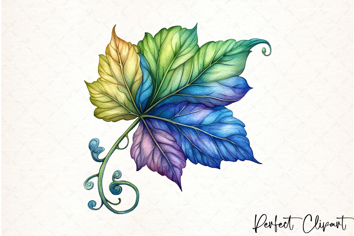 Green Summer Foliage Clipart, an Illustration by Watercolor design (Photo 10 of 10)