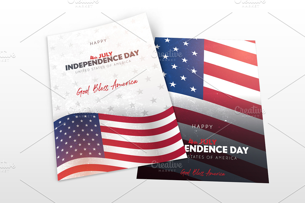 4th July. 12 banners and posters., a Social Media Template by Leo Edition (Photo 3 of 12)