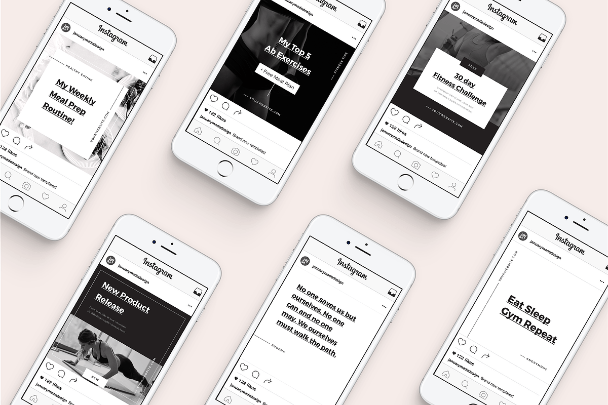 Fitness Instagram Template, a Social Media Template by January Made Design (Photo 4 of 4)