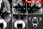 Dogs Collection Black and White Art, an Animal Illustration by Design by sebrodbrick (Thumbnail 17 of 22)