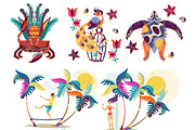 Caribbean island set, an Icon by RAINBOWIRMA (Thumbnail 2 of 7)