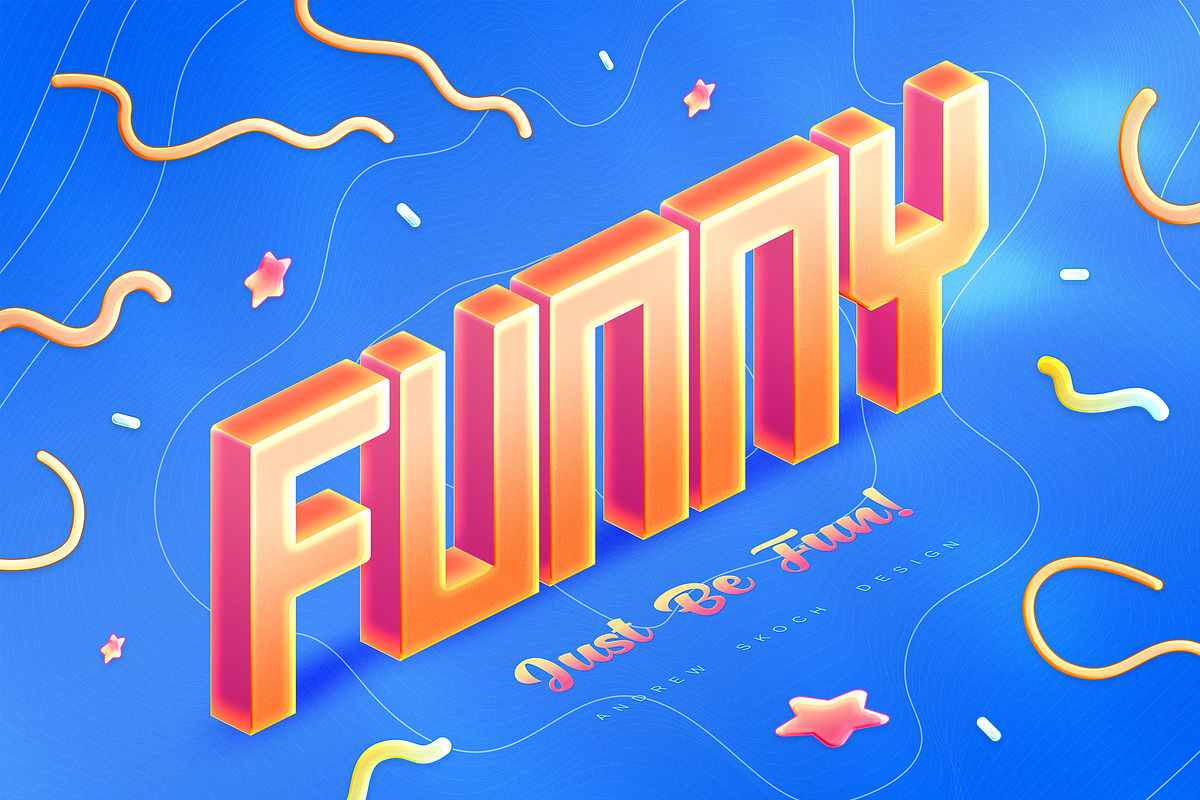 Funny Playful Text Effects, a Layer Style Add-On by Andrew Skoch Design (Photo 3 of 9)