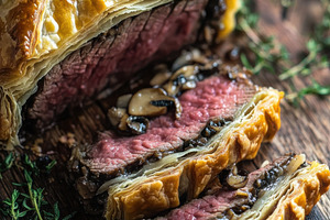 Rustic Sliced Beef Wellington, a Food & Drink Photo by Virgo Studio